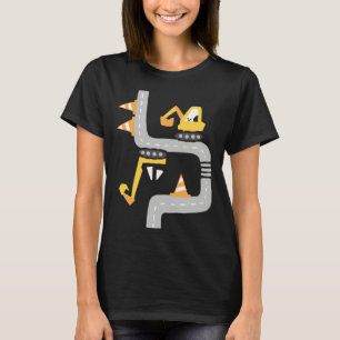 Camiseta Caminhão de Construção VXLs Escavadeira Betoneira