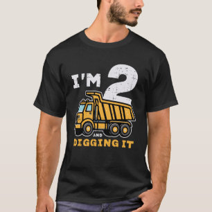 Camiseta Caminhão de descarte de 2º aniversário 2 Meninos d