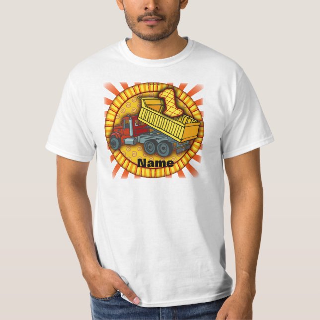 Camiseta Caminhão de Despejo de primeiro aniversario (Frente)