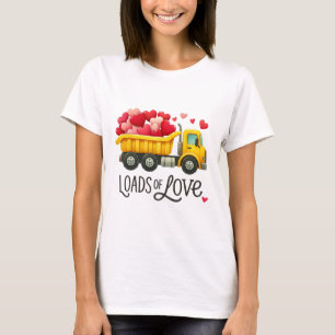Camiseta Caminhão De dia de os namorados Carga De Bebês De