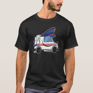 Camiseta Caminhão de Entrega de Correio Artístico Carteiro
