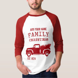 Camiseta Caminhão de Fazenda Personalizado do Nome da Famíl