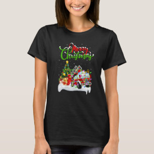 Camiseta Caminhão de Fogo Decoração do Natal Papais noeis C