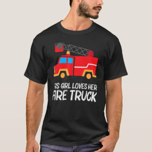 Camiseta Caminhão de Fogo legal para Meninas Bombeiros