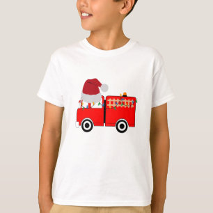 Camiseta Caminhão de Fogo Vermelho Natal