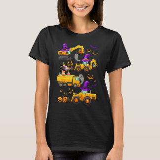 Camiseta Caminhão de Guindaste de Halloween Veículo de Cons