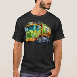 Camiseta Caminhão de Lixo 5 do Despejo de reciclagem 5