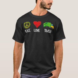Camiseta Caminhão de lixo Amor Paz Reciclagem Gar Lixo