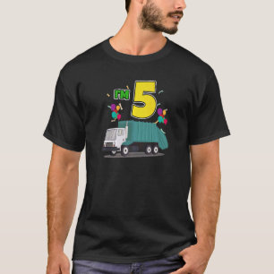 Camiseta Caminhão de Lixo - Aniversário Dinossauro Dustcar