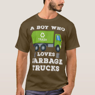 Camiseta Caminhão De Lixo Apenas Um Menino Que Adora Caminh