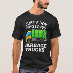 Camiseta Caminhão De Lixo Apenas Um Menino Que Adora Caminh