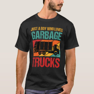 Camiseta Caminhão De Lixo Apenas Um Menino Que Adora Caminh