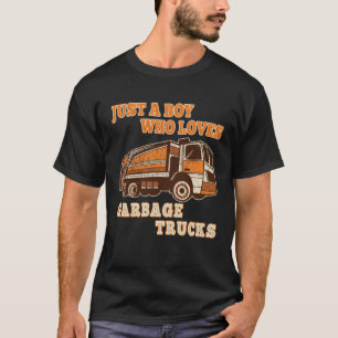 Camiseta Caminhão de Lixo Apenas um Menino que Ama Caminhõe