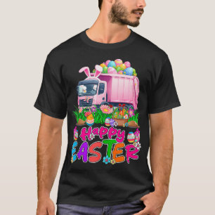 Camiseta Caminhão de Lixo de Coelho felz pascoa que transpo