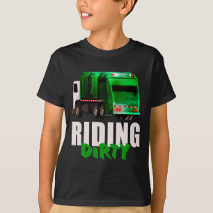 Camiseta Caminhão de lixo de reciclagem suja divertido anda