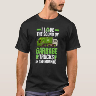 Camiseta Caminhão de lixo do Lixo do Dia do Lixo dos Resídu