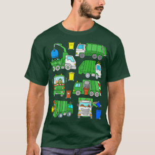 Camiseta Caminhão de Lixo Engraçado Dump Trash Caminhões Al