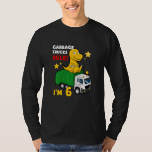 Camiseta Caminhão de Lixo Infantil Aniversário Dinossauro C