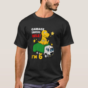 Camiseta Caminhão de Lixo Infantil Aniversário Dinossauro C