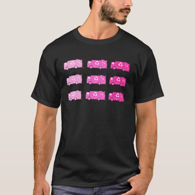 Camiseta Caminhão de lixo menina reciclagem resíduos crianç (Frente)