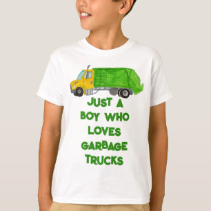 Camiseta Caminhão de Lixo Pintado Gráfico de Mensagem Perso