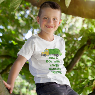 Camiseta Caminhão de Lixo Pintado Gráfico de Mensagem Perso