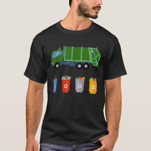 Camiseta Caminhão de lixo reciclagem crianças caminhão de l