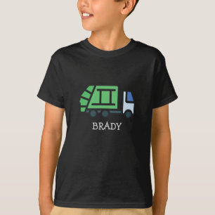 Camiseta Caminhão de Lixo/Reciclar Gráfico com Nome para Cr