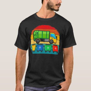 Camiseta Caminhão de lixo Retro Vintagem Lixo Desperdício R