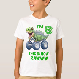 Camiseta Caminhão de monstro de dinossauros Engraçado T rex