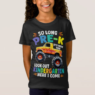 Camiseta Caminhão de Monstro de Graduação Pré-K Longa