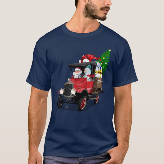 Camiseta Caminhão de Natal da Cartoon (Frente)