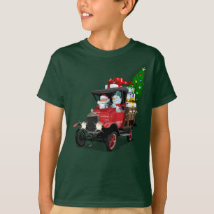 Camiseta Caminhão de Natal de desenho animado