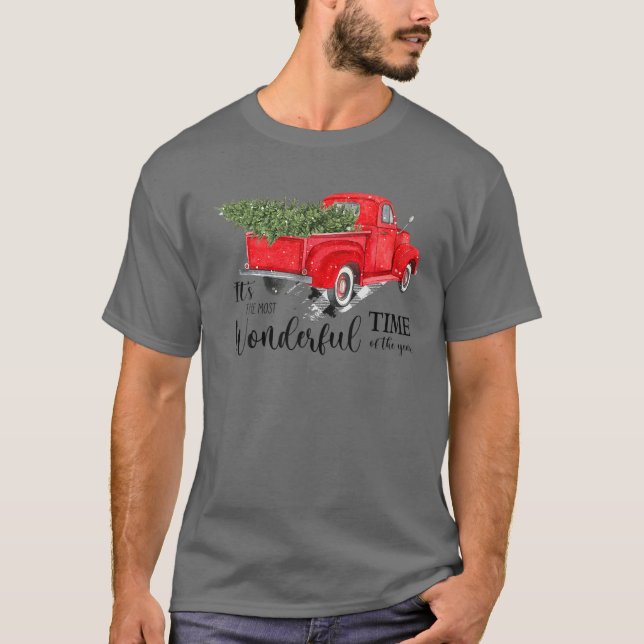Camiseta Caminhão de Natal É a época mais maravilhosa do (Frente)