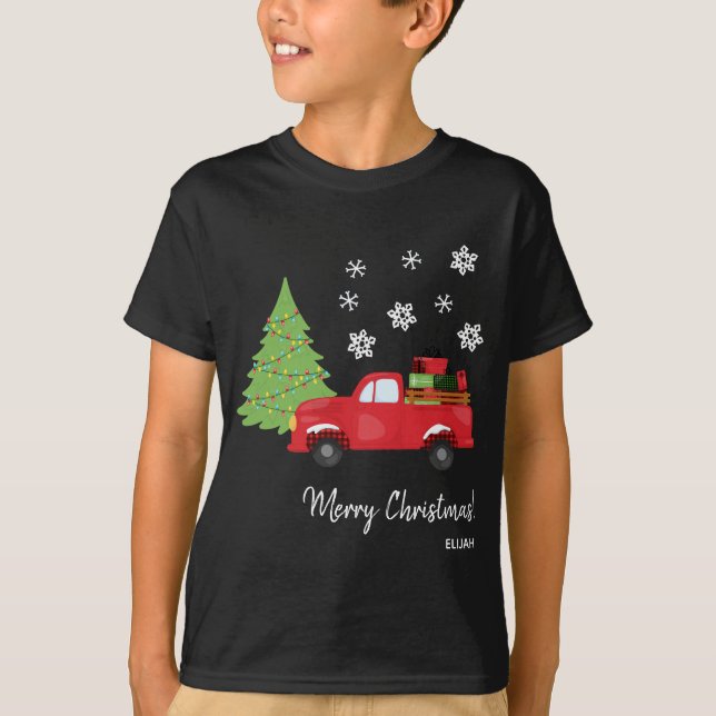 Camiseta Caminhão de Natal Feliz (Frente)