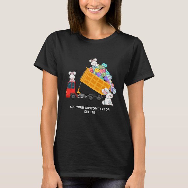 Camiseta Caminhão de páscoa para entrega de ovos de Páscoa (Frente)
