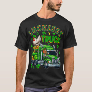 Camiseta Caminhão de São Patricks Dia de Fábrica de Frango