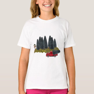 Camiseta Caminhão de Vintage com Árvore de Natal