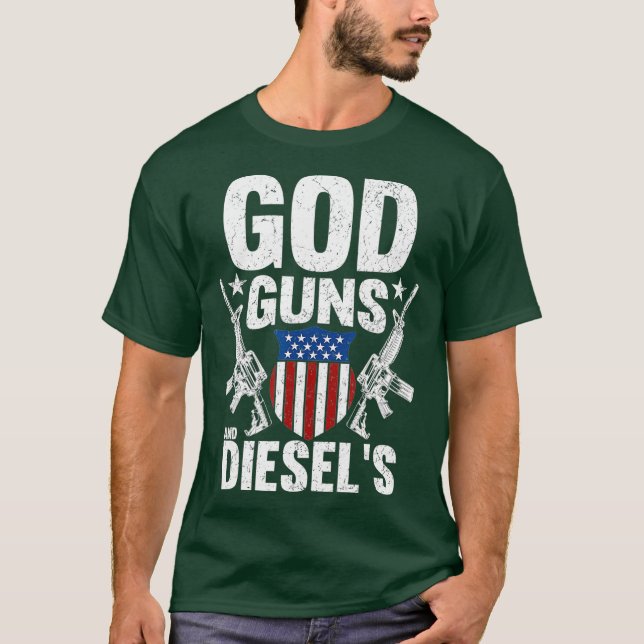 Camiseta Caminhão Diesel Americano Proprietários de Deus Ar (Frente)
