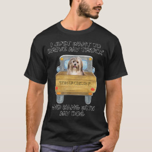 Camiseta Caminhão Dirigindo Cachorros Havanos