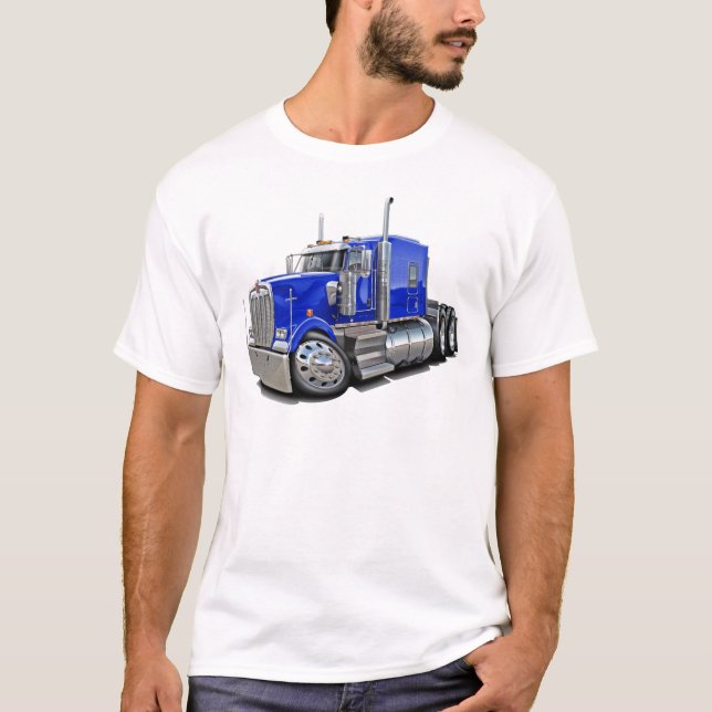Camiseta Caminhão do azul de Kenworth w900 (Frente)
