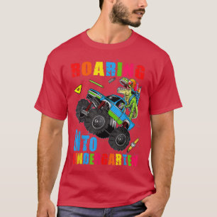 Camiseta Caminhão do Monstro do Dinossaur no Jardim Infanti