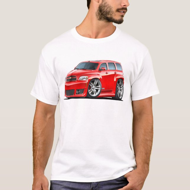 Camiseta Caminhão do vermelho de Chevy HHR SS (Frente)