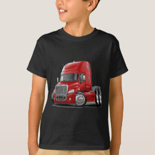 Camiseta Caminhão do vermelho de Freightliner Cascadia