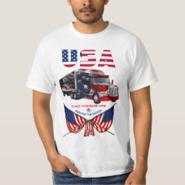 Camiseta Caminhão dos EUA - Caminhoneiro Patriota Personali