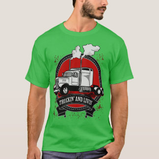 Camiseta Caminhão e Vivendo Um Grande Caminhão