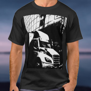 Camiseta Caminhão em Montreal Canadá. Motorista de caminhão