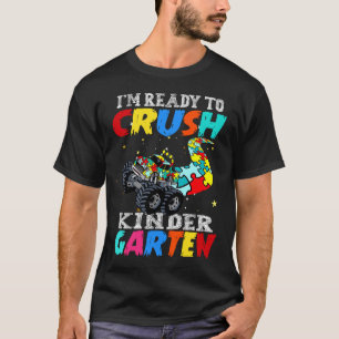 Camiseta Caminhão engraçado autismo quebra-cabeça esmagar b