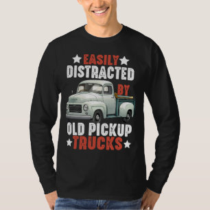 Camiseta Caminhão Engraçado Facilmente Distraido Por Caminh
