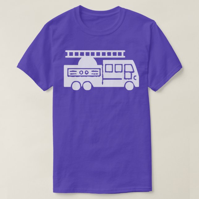 Camiseta Caminhão-Escada de Fogo (Frente do Design)
